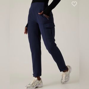 Athleta Endless Cargo High Rise Jogger. Navy. Size 16
